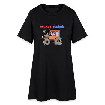 Tracteur agriculteur Machines agricoles disant champ de véhicules - Robe T-shirt Femme - noir - Devant