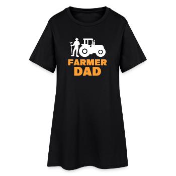 Déclaration du tracteur agriculteur Champ agricole biologique - Robe T-shirt Femme - noir - Devant