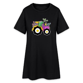 Tracteur agriculteur Machines agricoles Véhicule à moteur Agriculture arable - Robe T-shirt Femme - noir - Devant