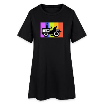 Tracteur Véhicule à moteur Agriculteur biologique Véhicule agricole arable - Robe T-shirt Femme - noir - Devant