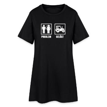 Traktor Statement Landleben Landmaschinen Landwirt - Frauen T-Shirt-Kleid - Schwarz - Vorne
