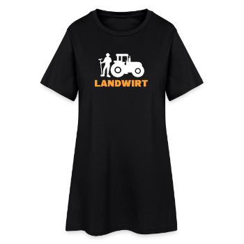 Fahrzeug Landwirt Spruch Traktor Landwirtschaft - Frauen T-Shirt-Kleid - Schwarz - Vorne