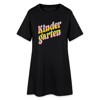Kindergarten Erzieherin - EINGEWÖHNUNGSWOCHEN - Frauen T-Shirt-Kleid - Schwarz - Vorne