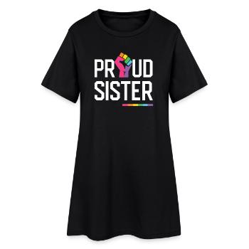 Mois de la fierté LGBT - Proud Sister - Robe T-shirt Femme - noir - Devant
