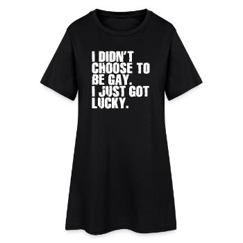 Humour gay Gay Dicton drôle drapeau arc-en-ciel - Robe T-shirt Femme - noir - Devant