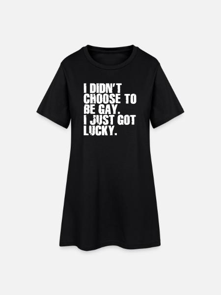 Gay Humor Gay Saying Funny Rainbow Flag - Women’s T-Shirt Dress - black