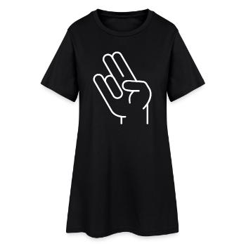 Shocker Hand Tuning Two dans le rose en puanteur - Robe T-shirt Femme - noir - Devant