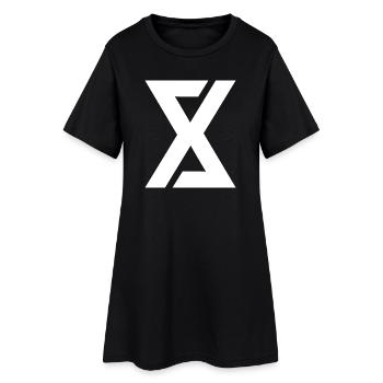 Einfaches Logo für digitale Kunst - Frauen T-Shirt-Kleid - Schwarz - Vorne
