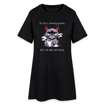 Pas un chat du café du matin qui dit - Robe T-shirt Femme - noir - Devant