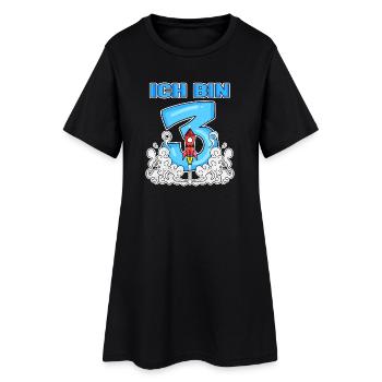 3 Geburtstag Junge Astronaut - Drei Jahre - Frauen T-Shirt-Kleid - Schwarz - Vorne