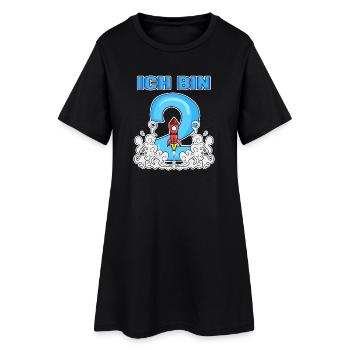 2 Geburtstag Junge Astronaut - zwei Jahre - Frauen T-Shirt-Kleid - Schwarz - Vorne