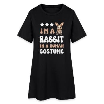 Lapin Lapin - Robe T-shirt Femme - noir - Devant