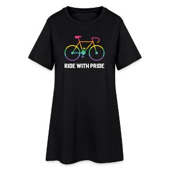 LGBTQ Cyclist - Ride With Pride - Women’s T-Shirt Dress - black - Front