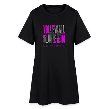 Reine du volleyball - Robe T-shirt Femme - noir - Devant