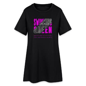 Swim Queen - Women’s T-Shirt Dress - black - Front