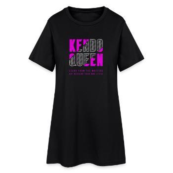 Kendo Königin - Frauen T-Shirt-Kleid - Schwarz - Vorne