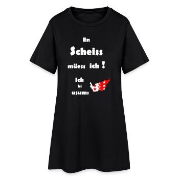 Wappen Wallis - Frauen T-Shirt-Kleid - Schwarz - Vorne