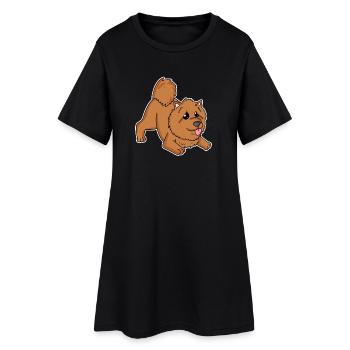 Chow Chow Dog Races Chiens Chiens - Robe T-shirt Femme - noir - Devant