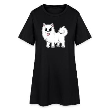 Samojede Hunderasse Hund Hunde - Frauen T-Shirt-Kleid - Schwarz - Vorne