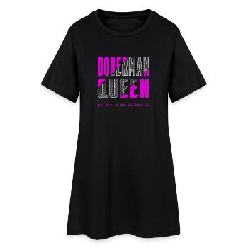 Reine Doberman - Robe T-shirt Femme - noir - Devant