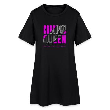 Corgipoo Queen - Women’s T-Shirt Dress - black - Front
