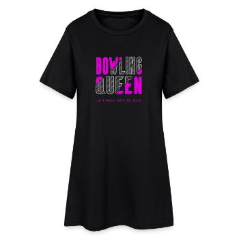 Reine du bowling - Robe T-shirt Femme - noir - Devant