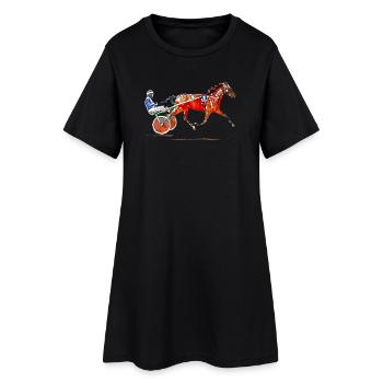 Trot - Robe T-shirt Femme - noir - Devant