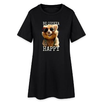 Quokka Be Quokka Happy Australie Smile Quokkas - Robe T-shirt Femme - noir - Devant