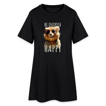 Quokka Be Quokka Happy Australie Smile Quokkas - Robe T-shirt Femme - noir - Devant