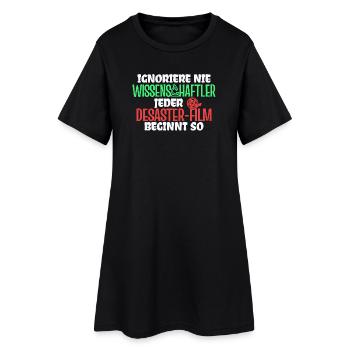Film Schauen Movies Statement Dvd Abend Kinoabend - Frauen T-Shirt-Kleid - Schwarz - Vorne