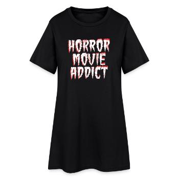 Cineast Binge Watching Theater Movies Statement - Frauen T-Shirt-Kleid - Schwarz - Vorne