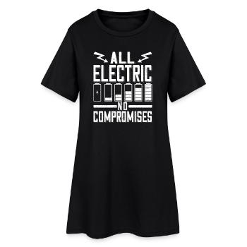 Tout électrique sans compromis Ventilateurs de voitures électriques - Robe T-shirt Femme - noir - Devant