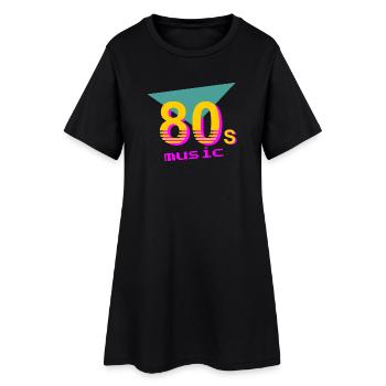 80s Music - Women’s T-Shirt Dress - black - Front