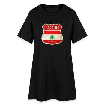Design du drapeau des armoiries de Jezzine, Liban - Robe T-shirt Femme - noir - Devant