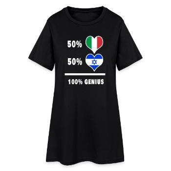 Drapeaux 100% fantastiques pour Israël et l’Italie - Robe T-shirt Femme - noir - Devant