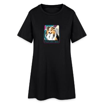Fier propriétaire de Collie - Robe T-shirt Femme - noir - Devant