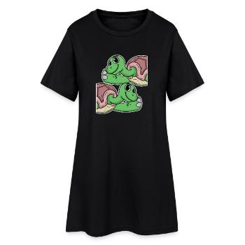 Turtle Turtles - Women’s T-Shirt Dress - black - Front