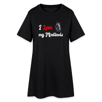 J'adore mon Malinois - Robe T-shirt Femme - noir - Devant