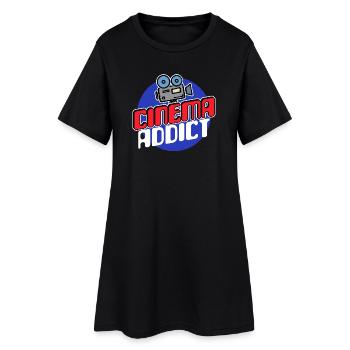 Films, Appareil photo, Déclaration, Théâtre, Soirée cinéma, Films - Robe T-shirt Femme - noir - Devant