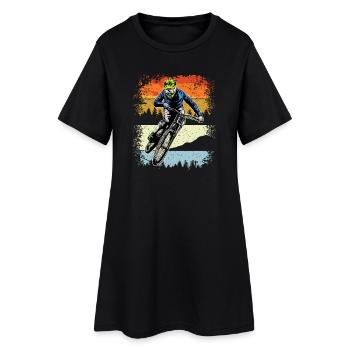 Sunset Trail MTB Rider - Women’s T-Shirt Dress - black - Front