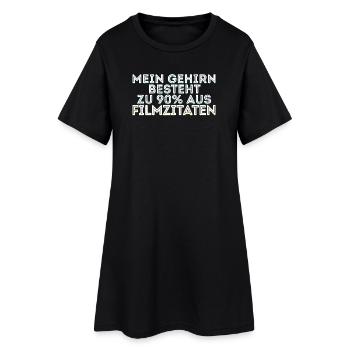 Movies Statement Streaming Kino Filme Kinoabend - Frauen T-Shirt-Kleid - Schwarz - Vorne