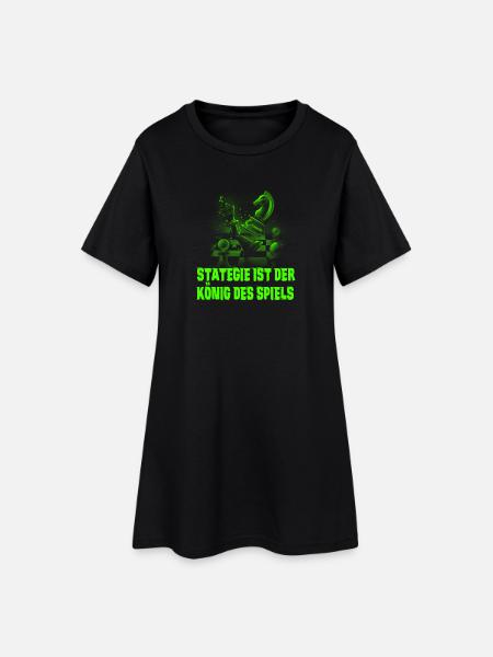 Schach Design - Frauen T-Shirt-Kleid - Schwarz