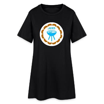 Wurstkette Grillen Nerd Camping Bratwurst Grill - Frauen T-Shirt-Kleid - Schwarz - Vorne