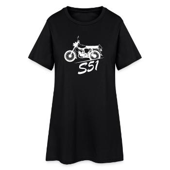 Simson S51 Symbol Nostalgie GDR Mobyl Amis - Robe T-shirt Femme - noir - Devant