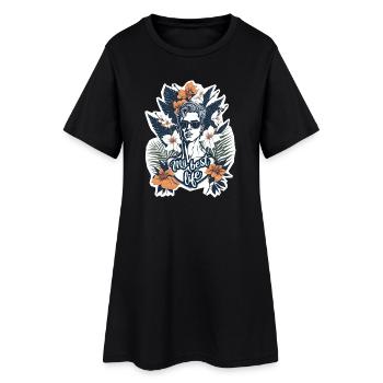 My best life - Robe T-shirt Femme - noir - Devant
