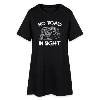 Pas de route en vue Jeeps - Robe T-shirt Femme - noir - Devant