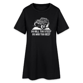 Pas de colline trop raide pas de boue trop profonde Jeeps - Robe T-shirt Femme - noir - Devant