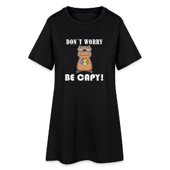 Capybara Capybara Cadeau - Robe T-shirt Femme - noir - Devant