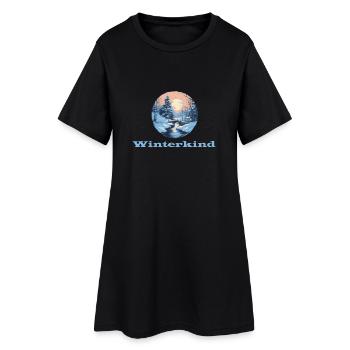 Winter Child - Women’s T-Shirt Dress - black - Front