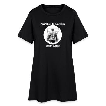 Calisthenics for life blanc - Robe T-shirt Femme - noir - Devant